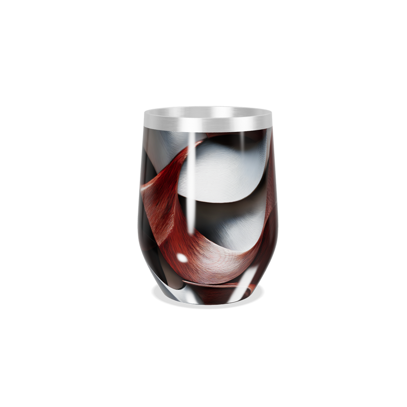 Copo Térmico Slim - Estampa Ondas Vermelhas