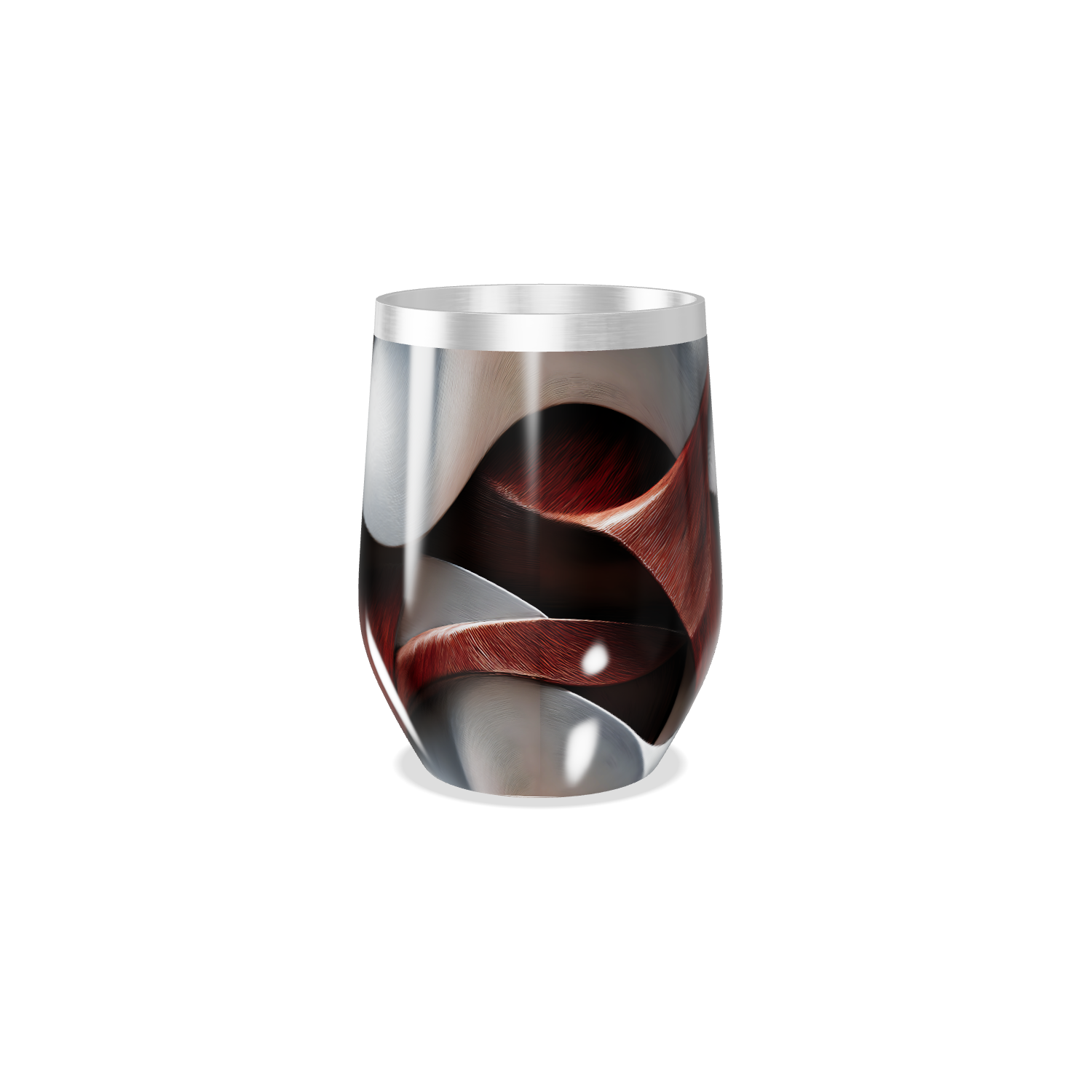 Copo Térmico Slim - Estampa Ondas Vermelhas