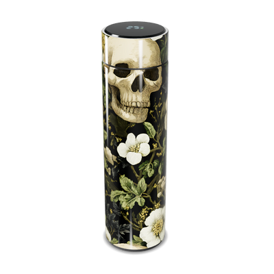 Garrafa Térmica Touch - Caveira Floral Preta