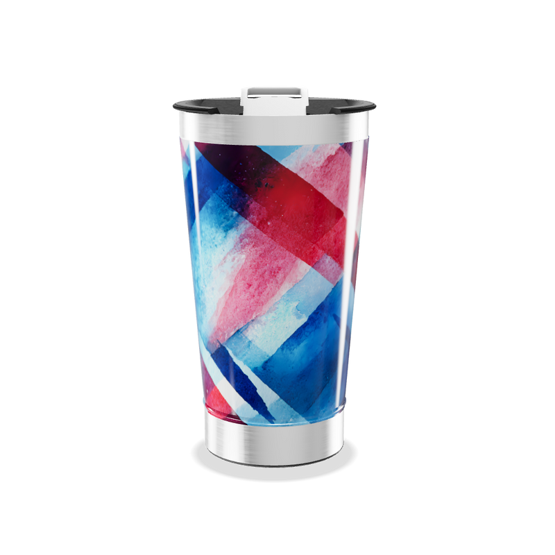 Copo Térmico - Estampa Azul Vermelho