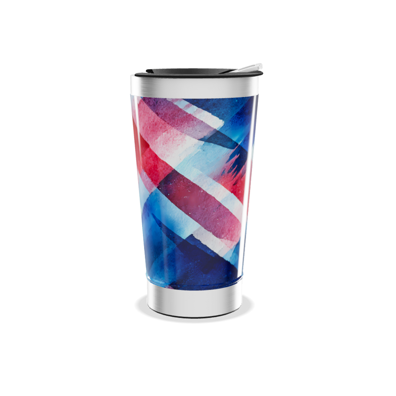 Copo Térmico - Estampa Azul Vermelho