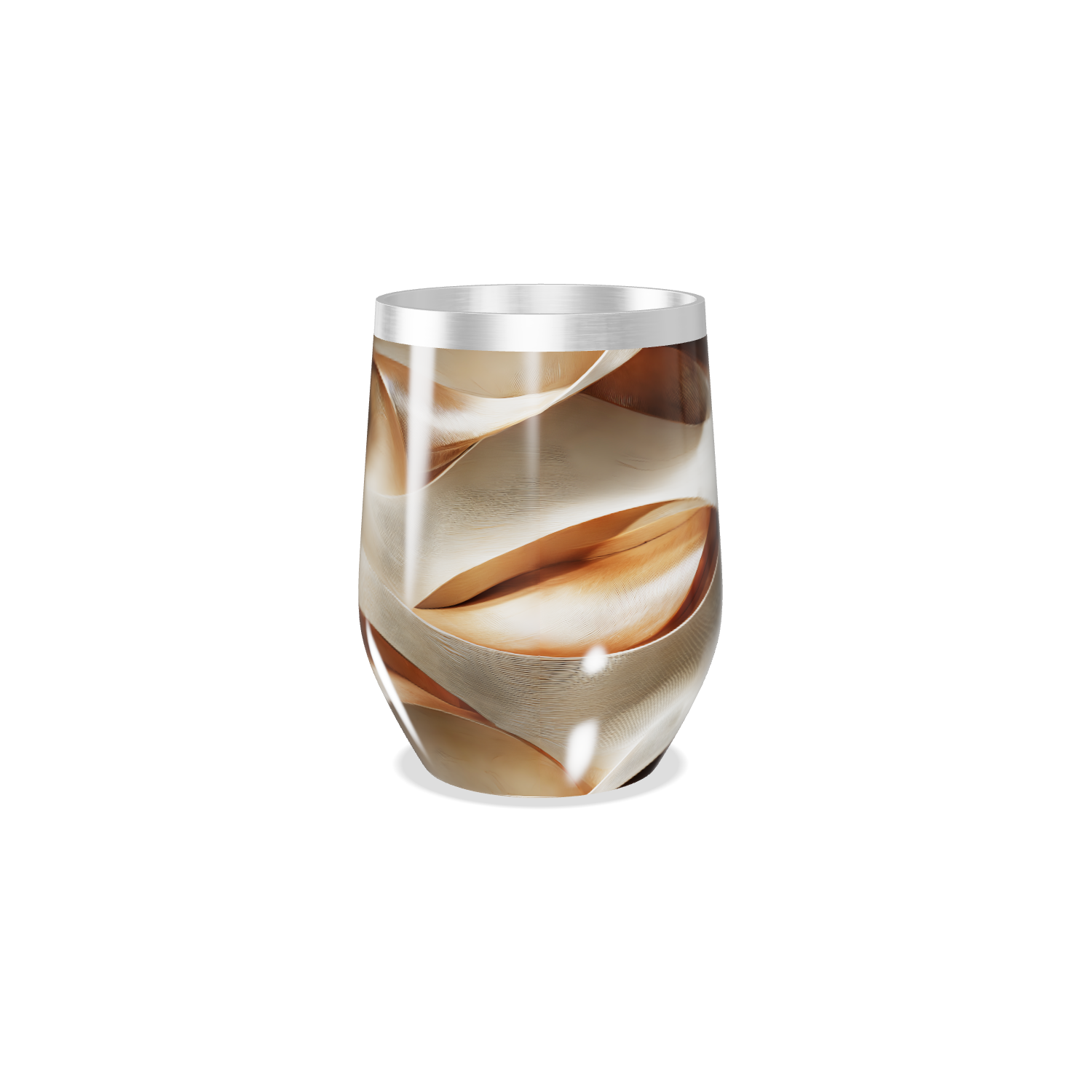 Copo Térmico Slim - Marrom Marmorizado Aço