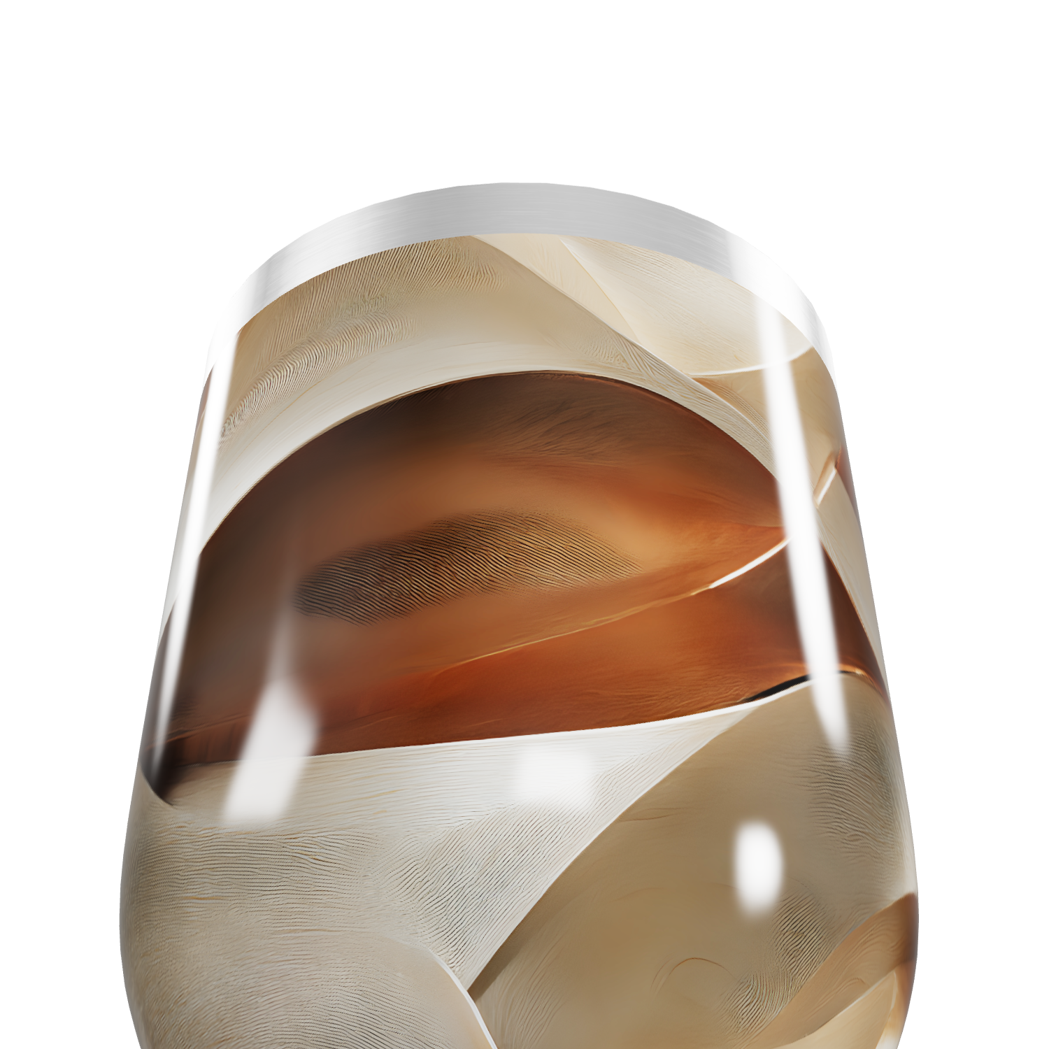 Copo Térmico Slim - Marrom Marmorizado Aço