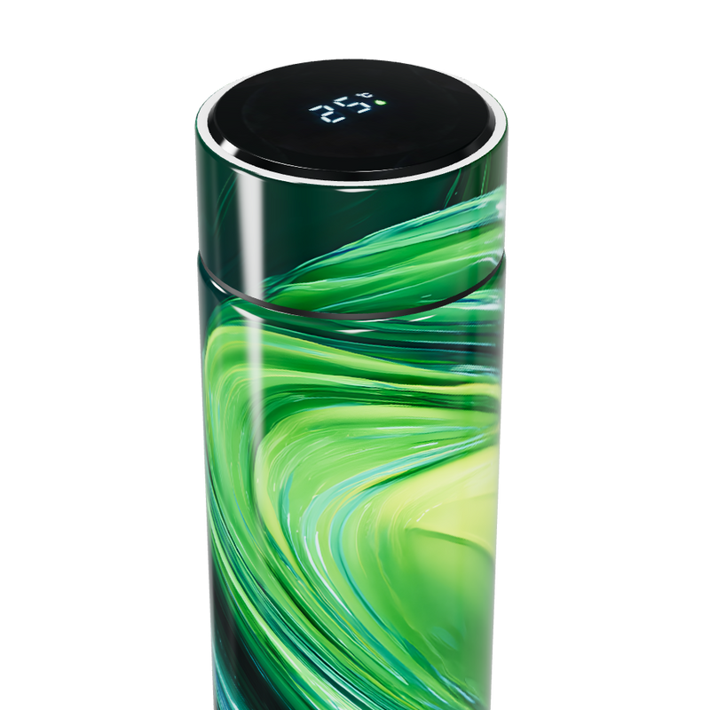 Garrafa Térmica Touch - Verde Abstrata