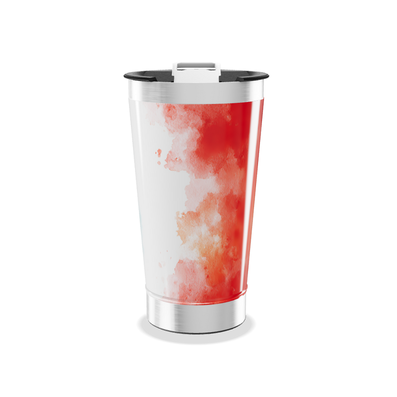 Copo Térmico - Estampa aquarela vermelha