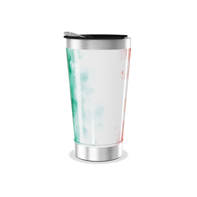 Copo Térmico - Estampa aquarela vermelha