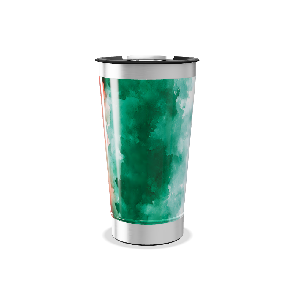 Copo Térmico - Estampa aquarela vermelha