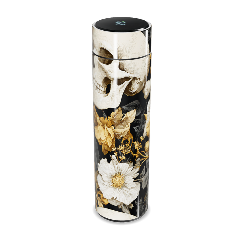 Garrafa Térmica Touch - Floral Preta Digital