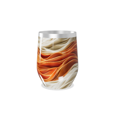 Copo Térmico Slim - Estampa Ondas Laranja
