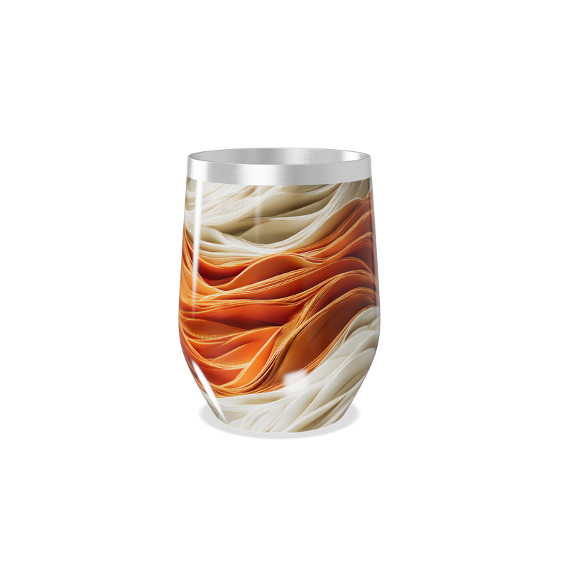 Copo Térmico Slim - Estampa Ondas Laranja