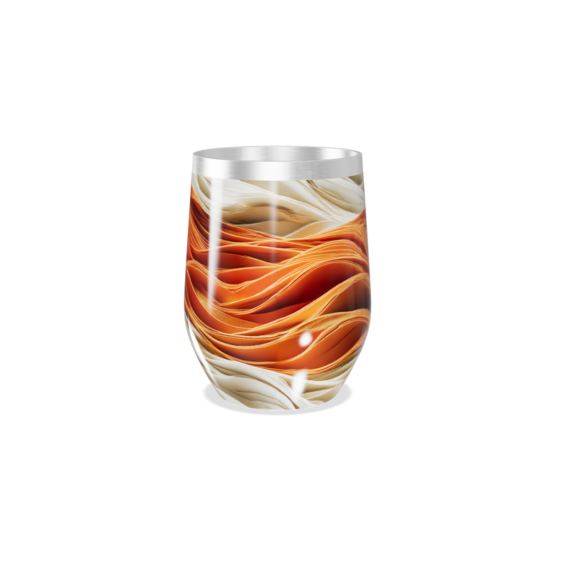 Copo Térmico Slim - Estampa Ondas Laranja