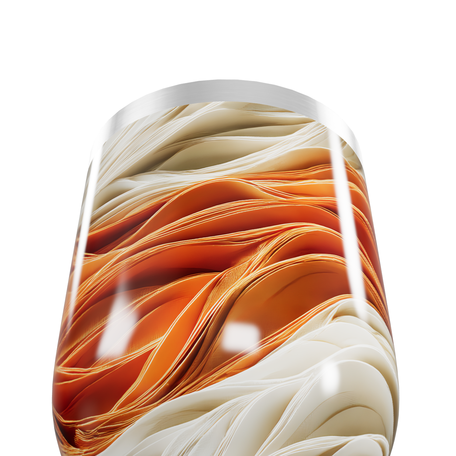 Copo Térmico Slim - Estampa Ondas Laranja