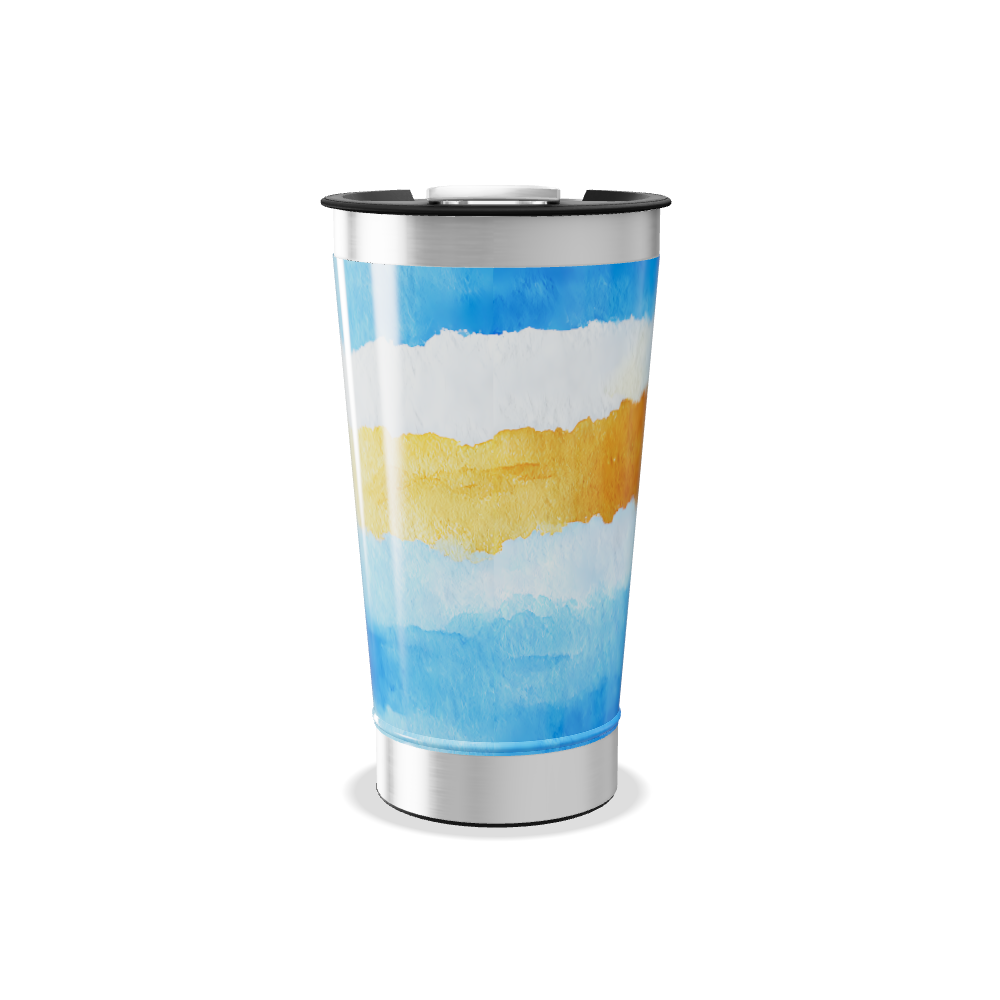 Copo Térmico - Estampa Azul Amarela