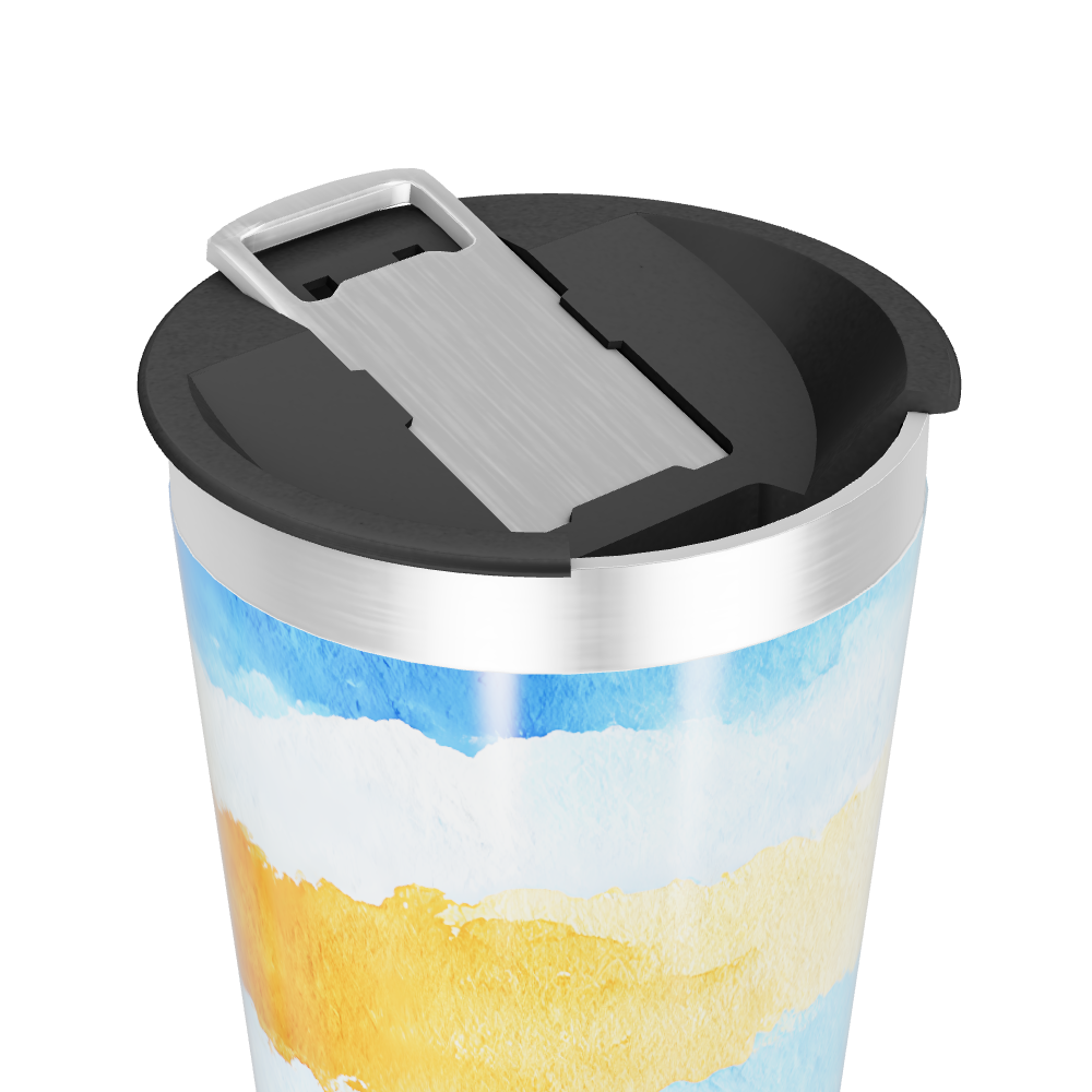 Copo Térmico - Estampa Azul Amarela