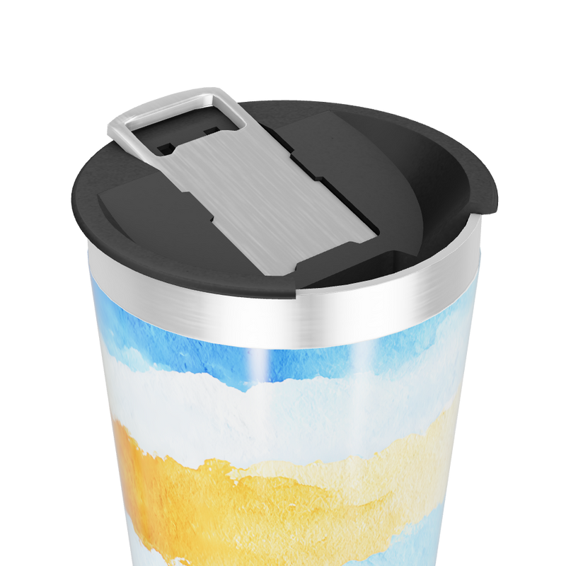 Copo Térmico - Estampa Azul Amarela