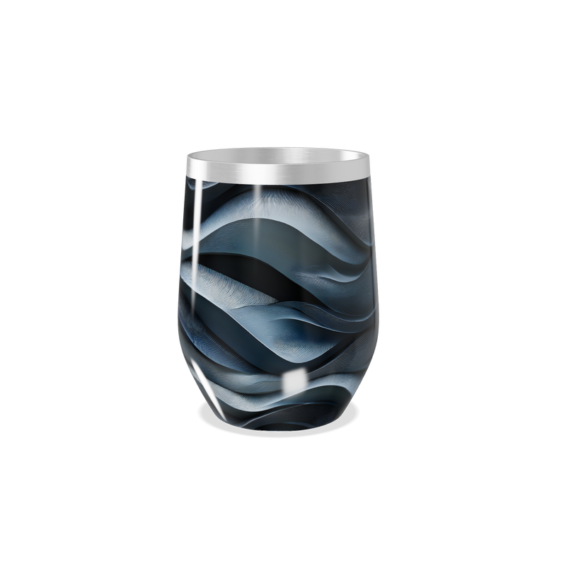 Copo Térmico Slim - Ondas Azul e Preto