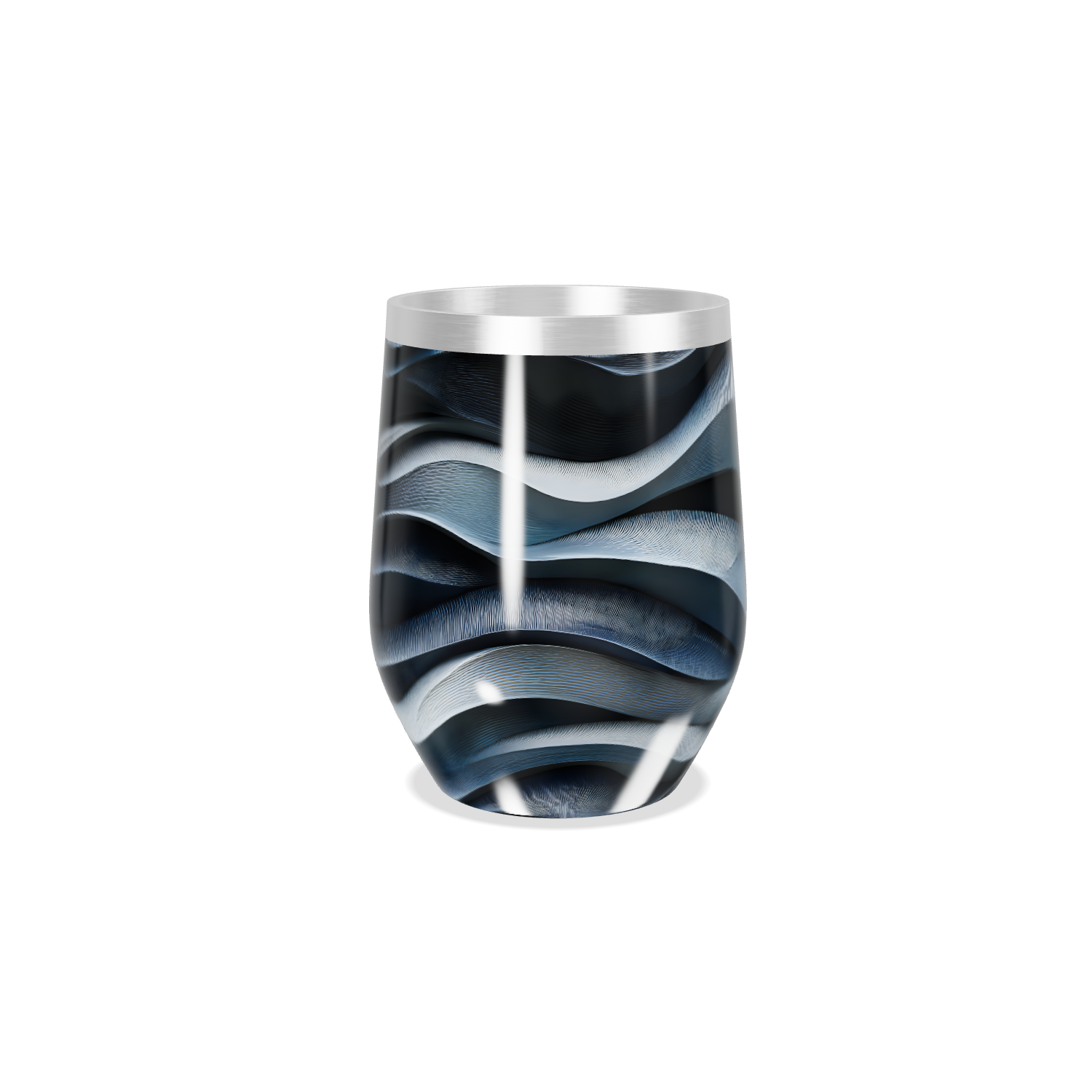 Copo Térmico Slim - Ondas Azul e Preto