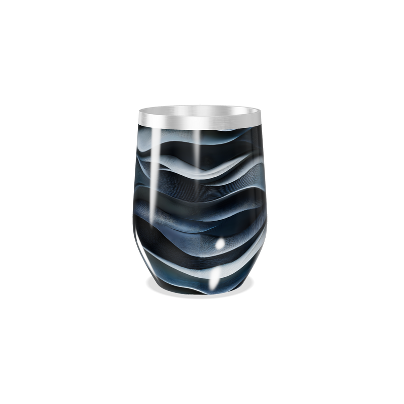 Copo Térmico Slim - Ondas Azul e Preto