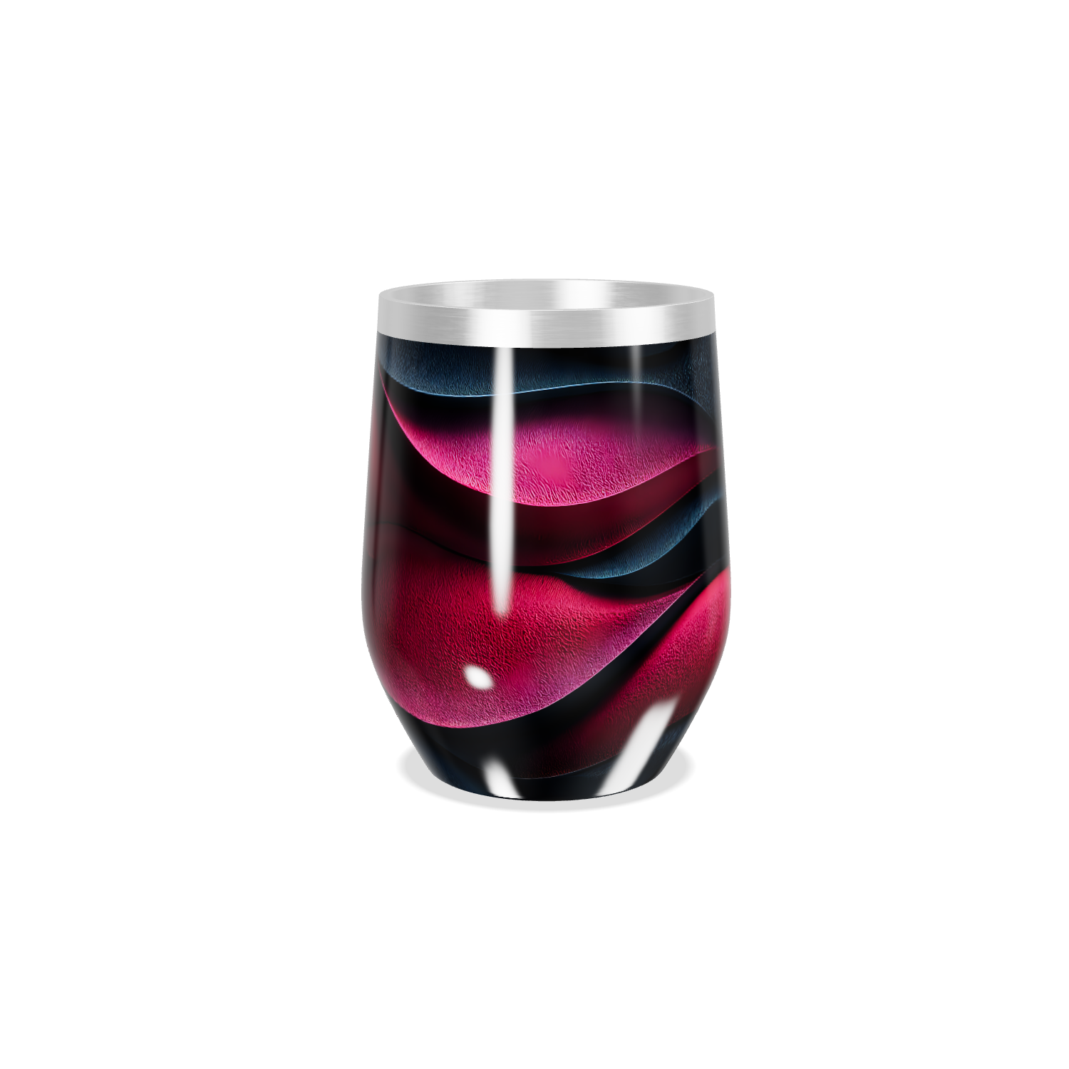 Copo Térmico Slim - Preto e Vermelho Abstrato