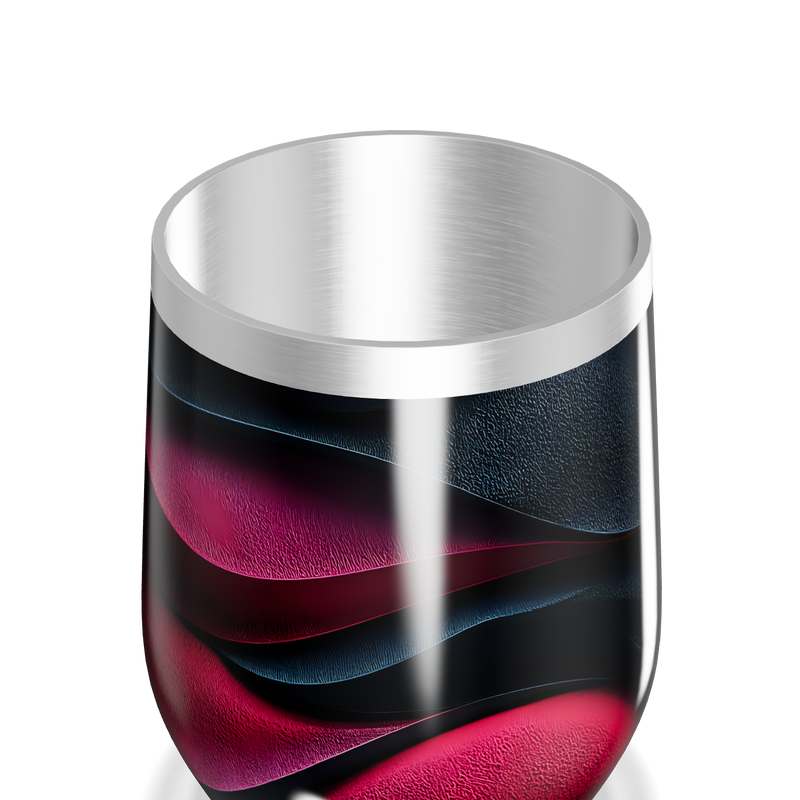 Copo Térmico Slim - Preto e Vermelho Abstrato