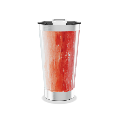 Copo Térmico - Estampa Vermelha Aquarela