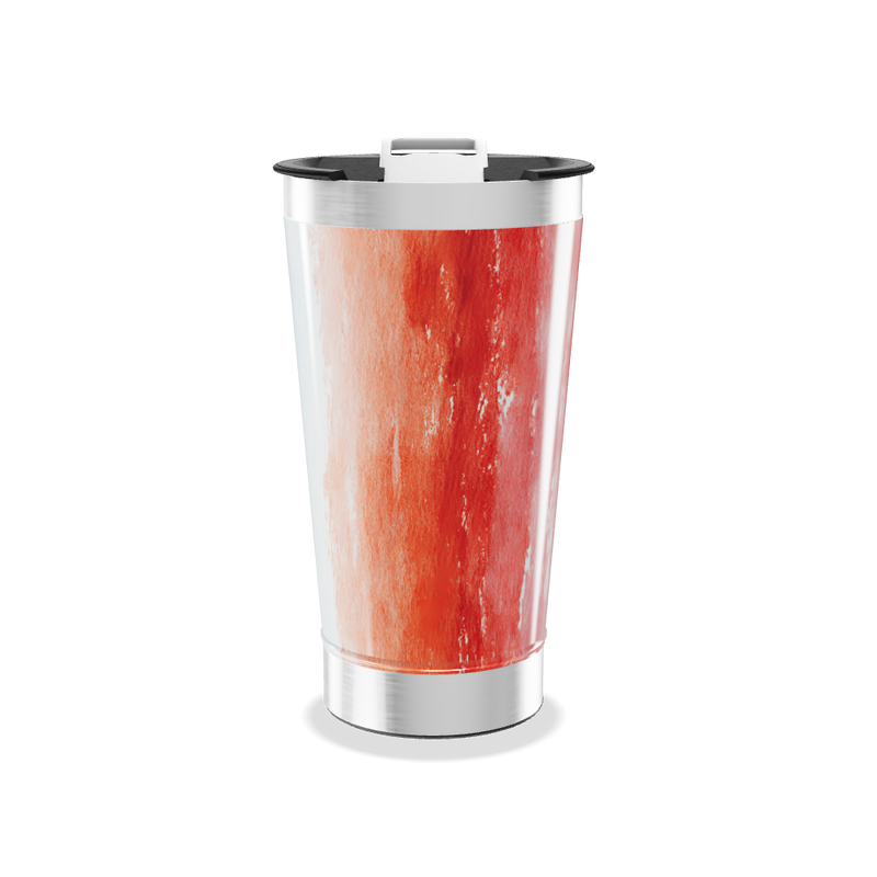 Copo Térmico - Estampa Vermelha Aquarela