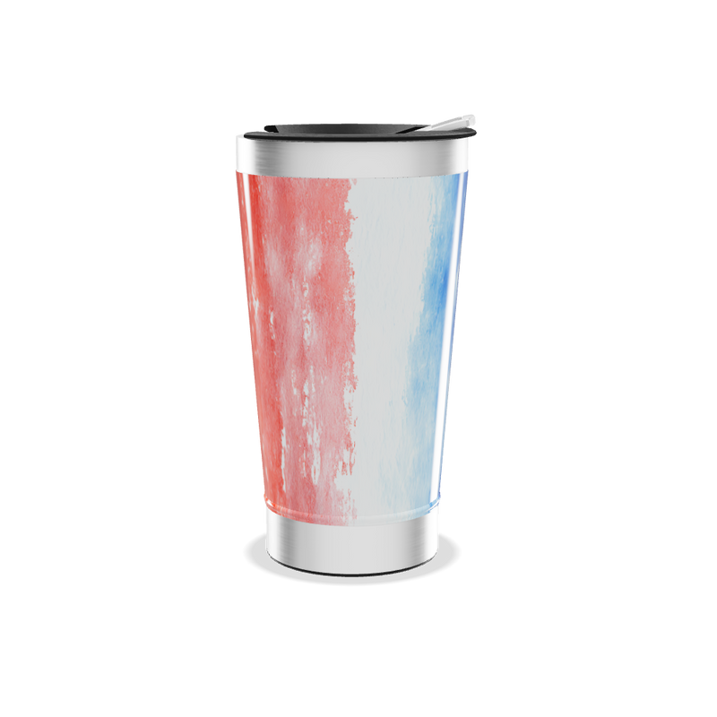 Copo Térmico - Estampa Vermelha Aquarela
