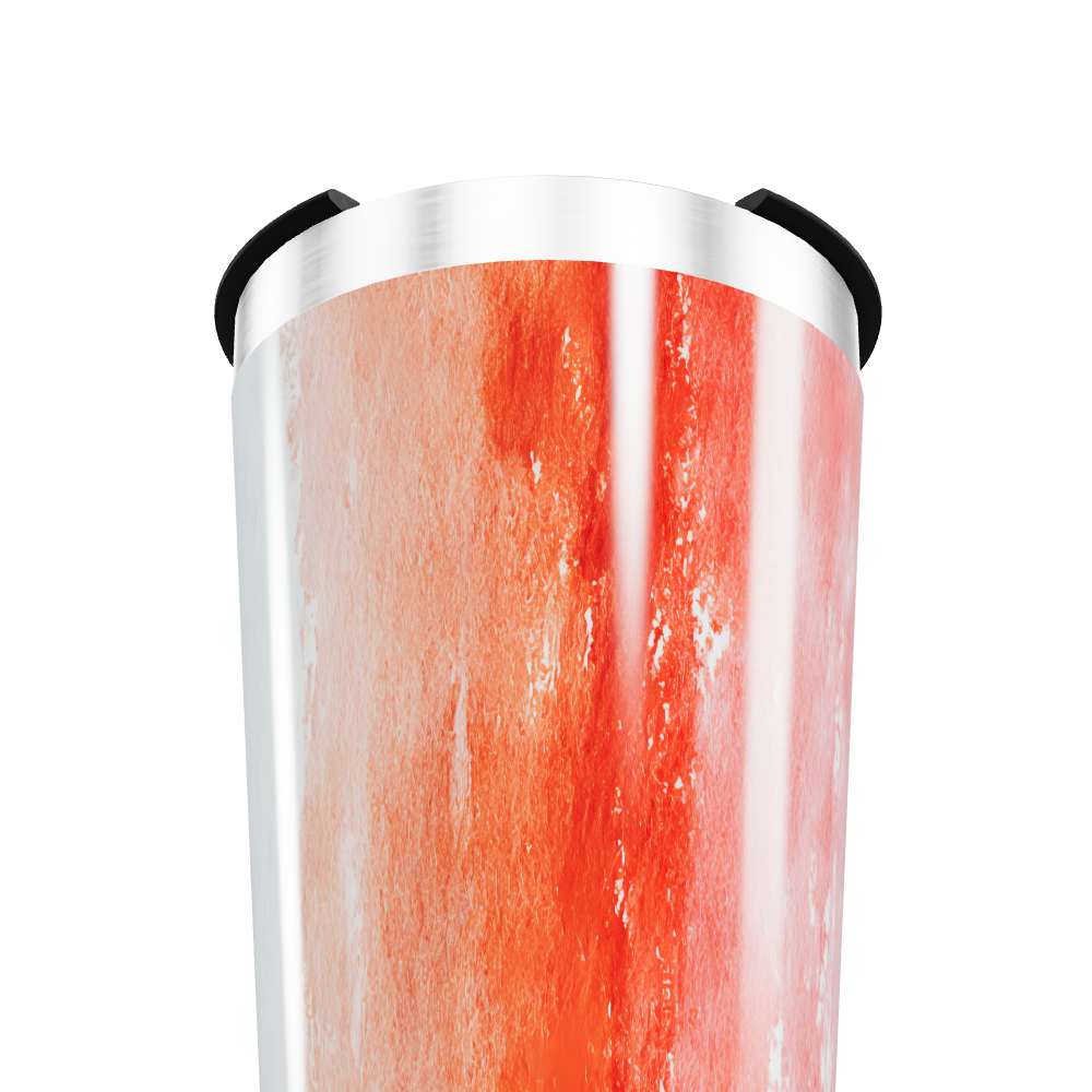 Copo Térmico - Estampa Vermelha Aquarela