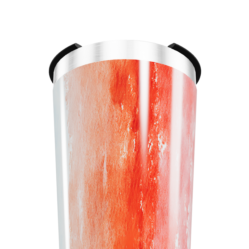 Copo Térmico - Estampa Vermelha Aquarela