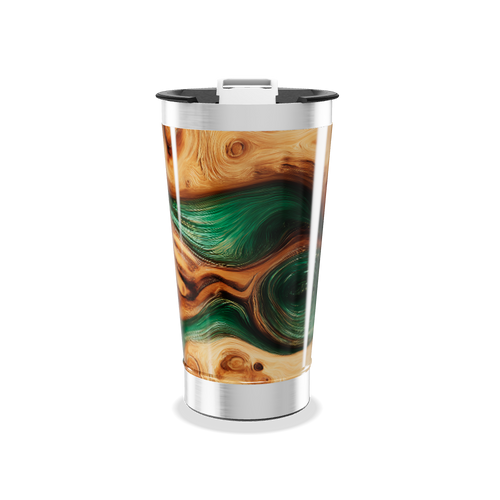 Copo Térmico - Estampa Madeira Verde