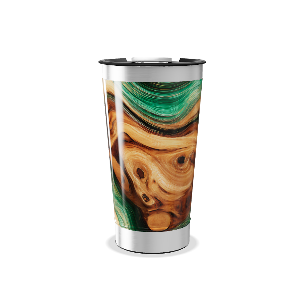 Copo Térmico - Estampa Madeira Verde