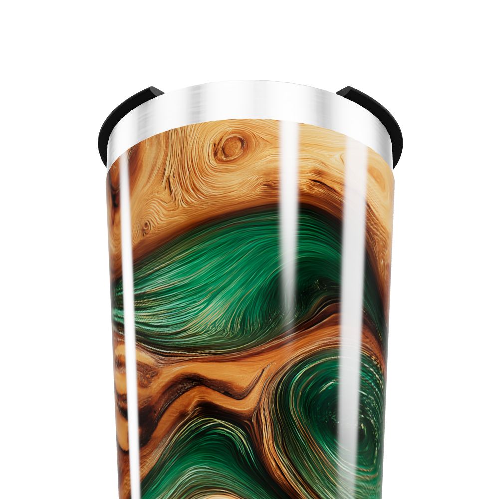 Copo Térmico - Estampa Madeira Verde