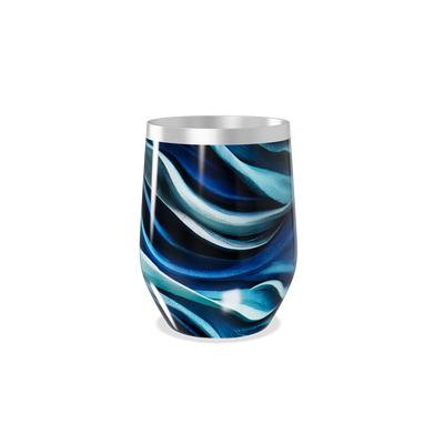 Copo Térmico Slim - Azul com Ondas