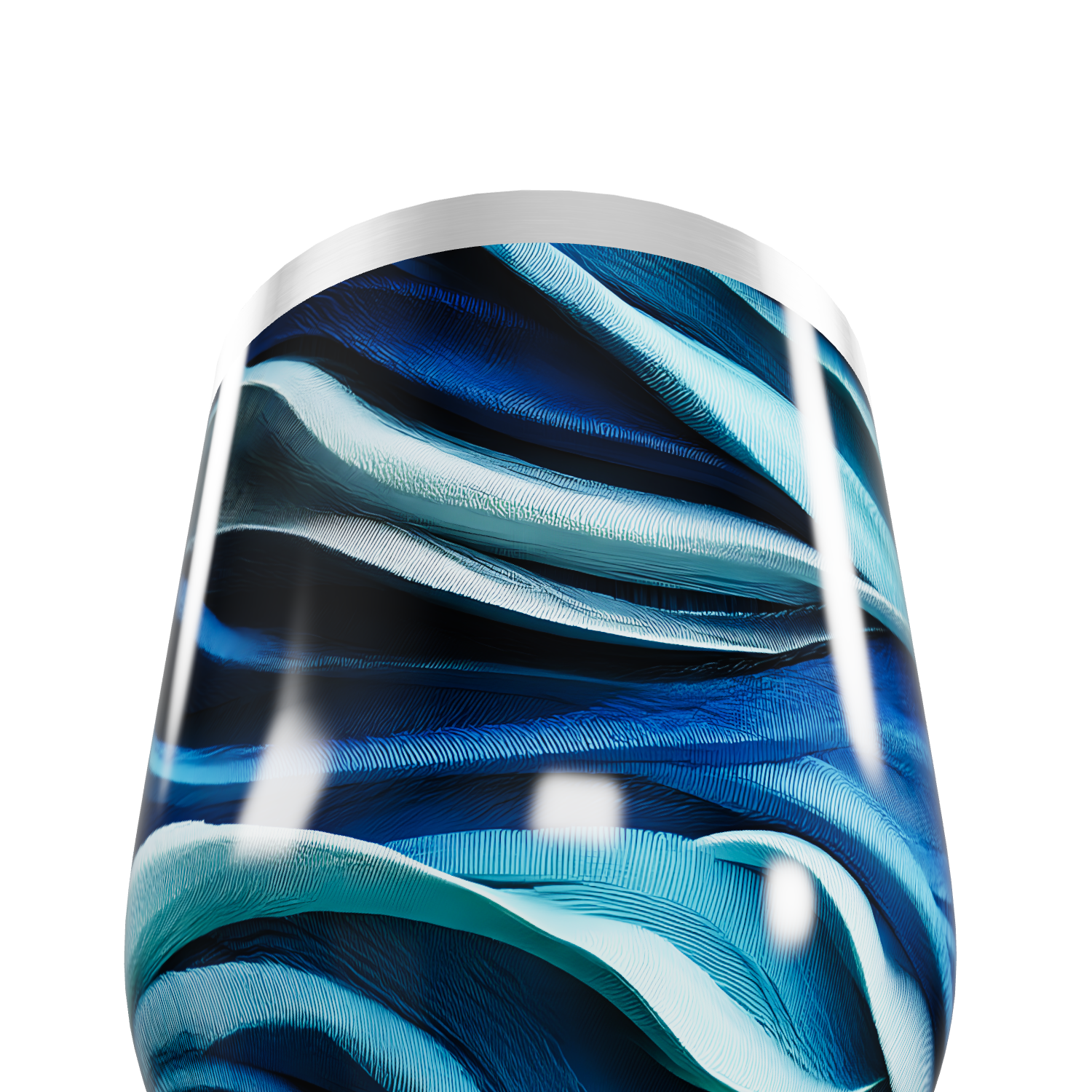 Copo Térmico Slim - Azul com Ondas