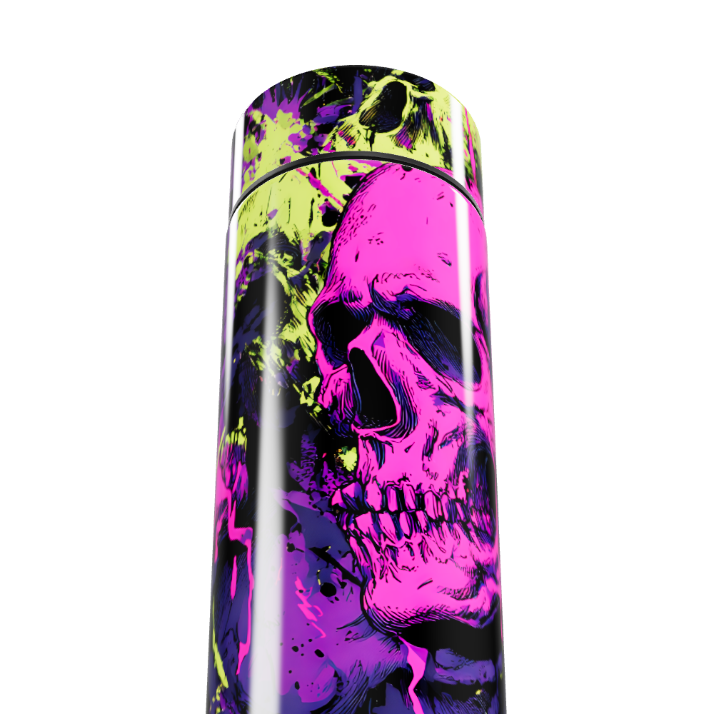 Garrafa Térmica Touch - Caveira Neon Aço Inox