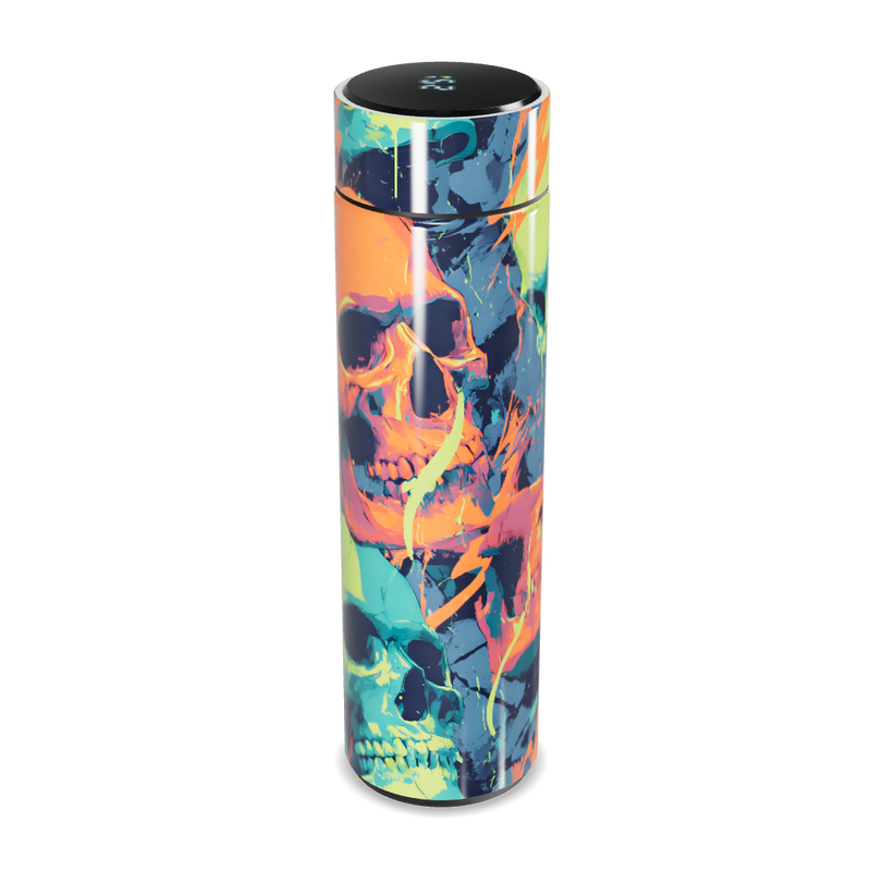 Garrafa Térmica Touch - Estampa Caveira Colorida