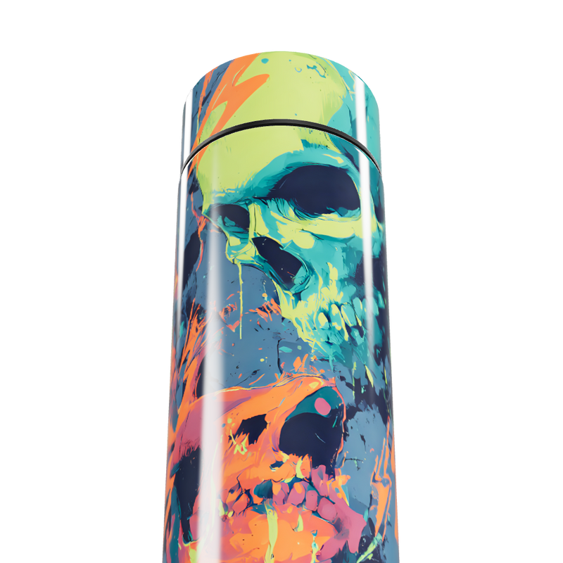 Garrafa Térmica Touch - Estampa Caveira Colorida