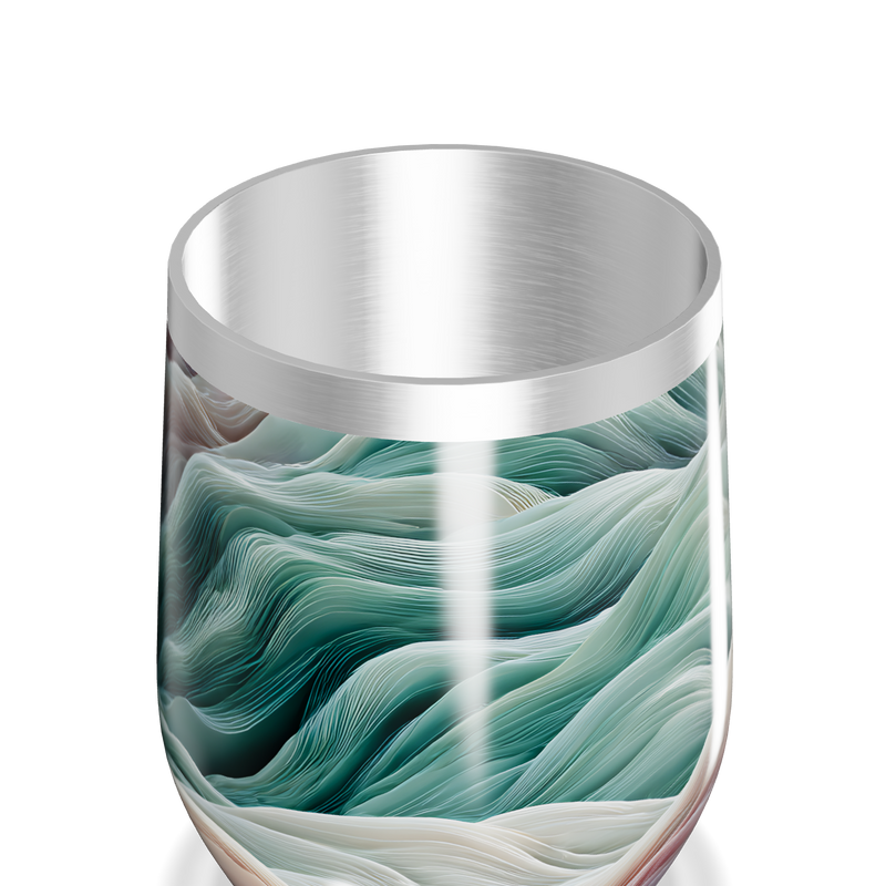 Copo Térmico Slim - Ondas Multicoloridas Inox