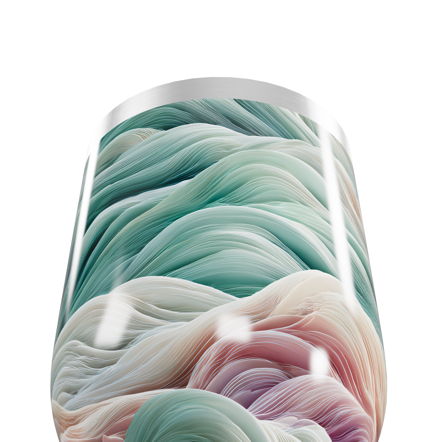 Copo Térmico Slim - Ondas Multicoloridas Inox