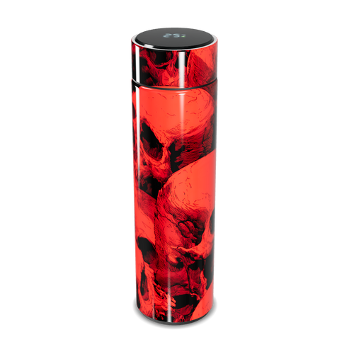 Garrafa Térmica Touch - Vermelha com Caveiras