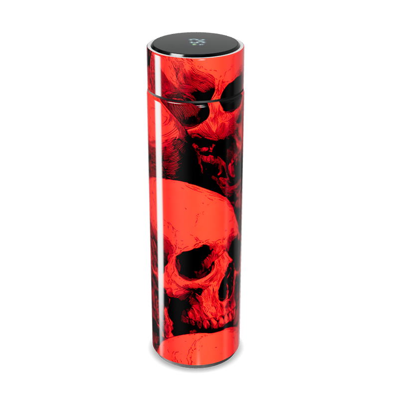 Garrafa Térmica Touch - Vermelha com Caveiras