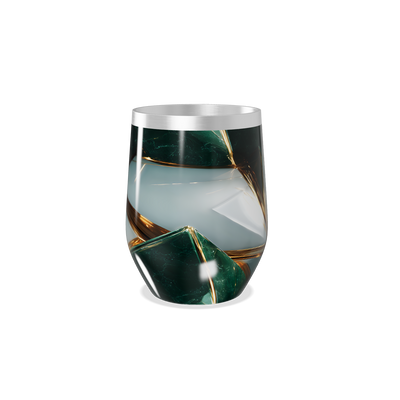 Copo Térmico Slim - Transparente com Gelo Verde