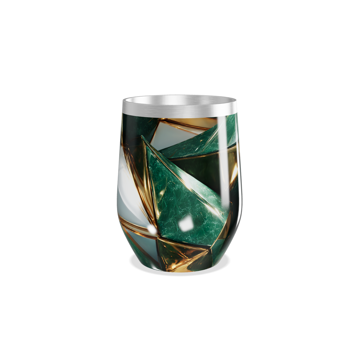 Copo Térmico Slim - Transparente com Gelo Verde