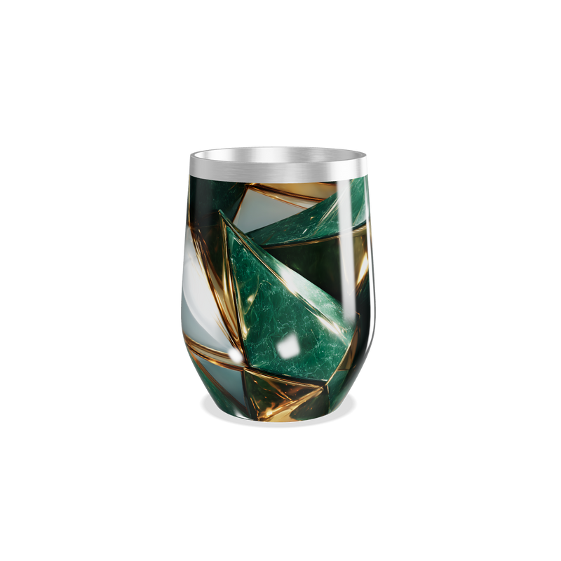 Copo Térmico Slim - Transparente com Gelo Verde