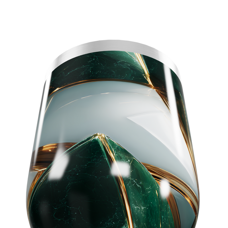 Copo Térmico Slim - Transparente com Gelo Verde