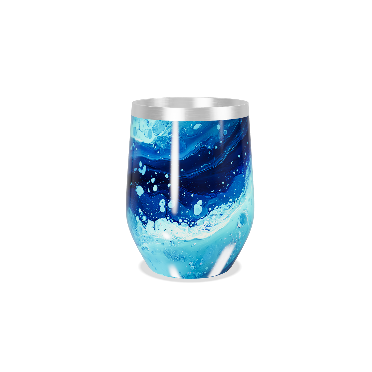 Copo Térmico Slim - Azul Mármore Inox