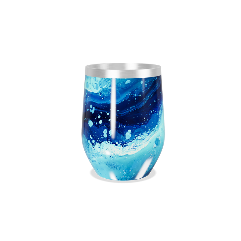 Copo Térmico Slim - Azul Mármore Inox