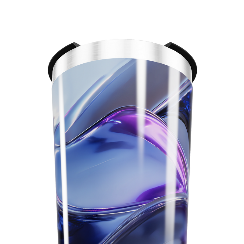 Copo Térmico - Azul Metálico Abstrato