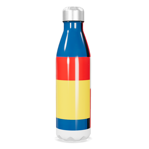 Garrafa Inox - Listras Azul Vermelho Amarelo