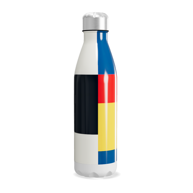 Garrafa Inox - Listras Azul Vermelho Amarelo